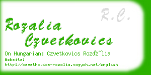 rozalia czvetkovics business card